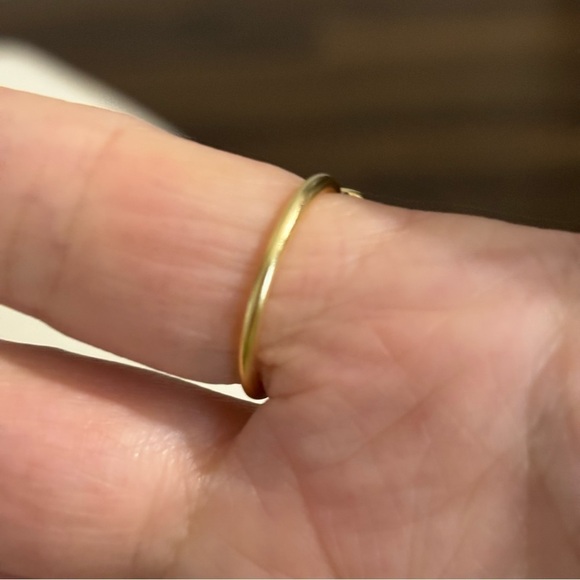 Kendra Scott ring blue and clear stone matte gold finish size 8 - Picture 4 of 9